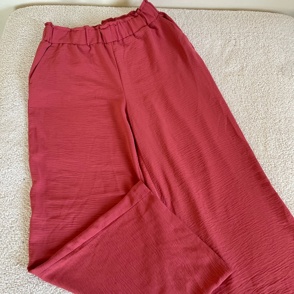 Hilary Radley Coral wide leg casual spring fall  Pants M
